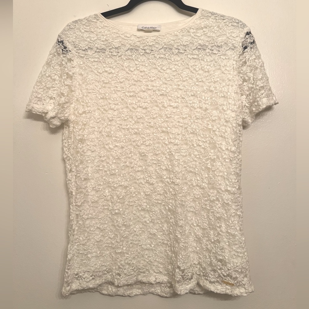 Calvin Klein Textured White Top